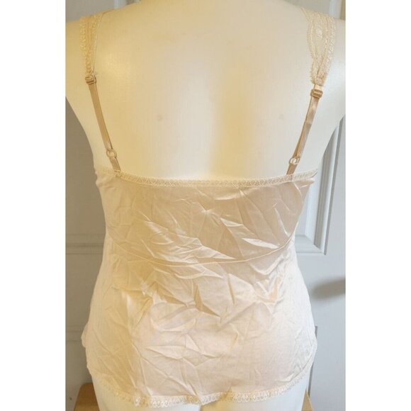 Vtg Bali Women's Sleeveless Camisole Cami Tank Lave Accents Satin Nylon Size 38 - Picture 7 of 11
